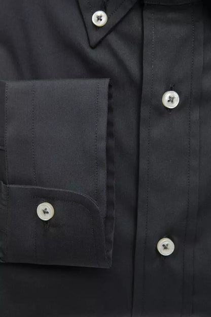 Robert Friedman Gray Cotton Men Shirt by Robert Friedman