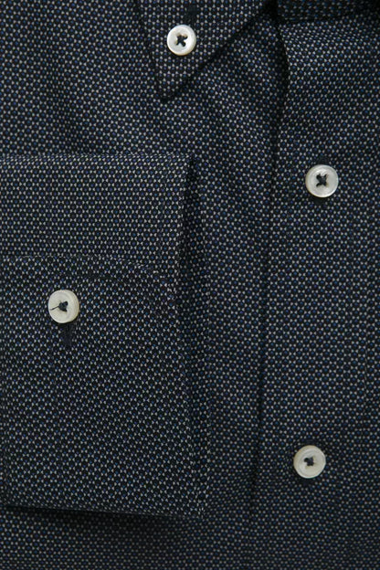 Robert Friedman Black Cotton Men's Shirt by Robert Friedman