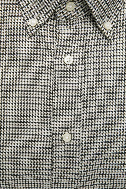 Robert Friedman Beige Cotton Men's Shirt by Robert Friedman