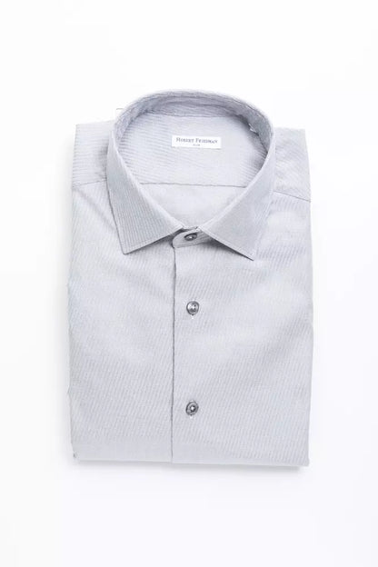 Robert Friedman Beige Cotton Men Shirt by Robert Friedman
