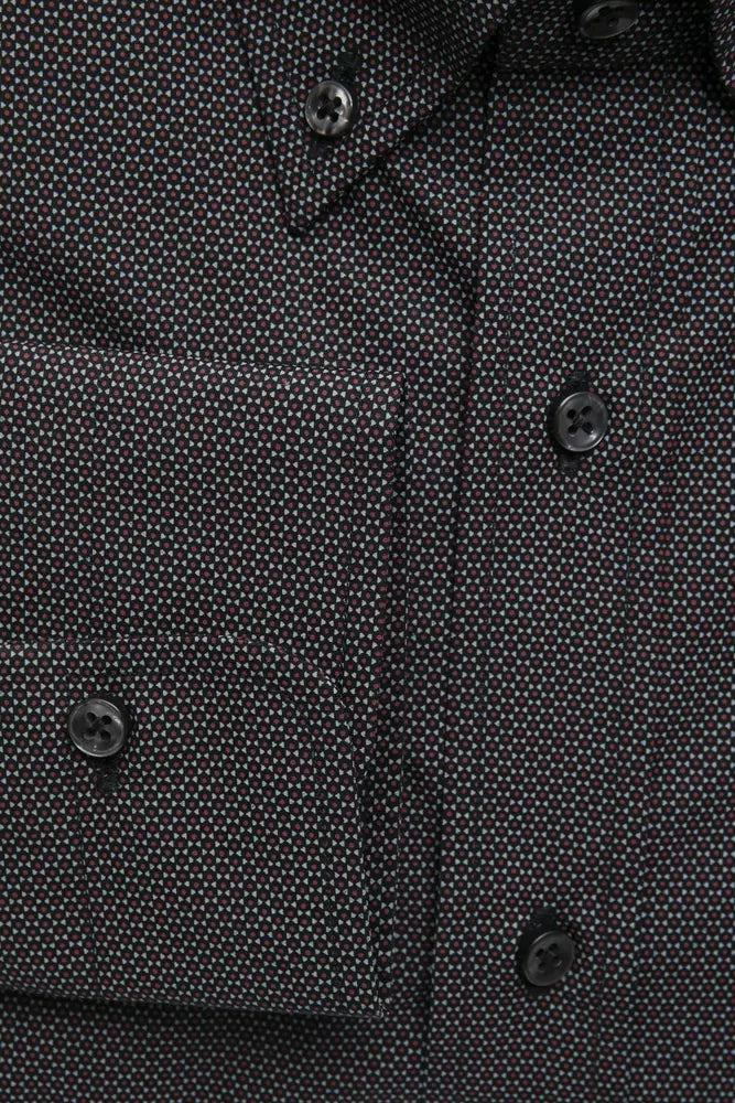 Robert Friedman Black Cotton Men's Shirt by Robert Friedman
