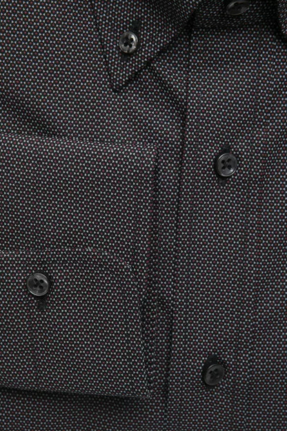 Robert Friedman Black Cotton Men's Shirt by Robert Friedman