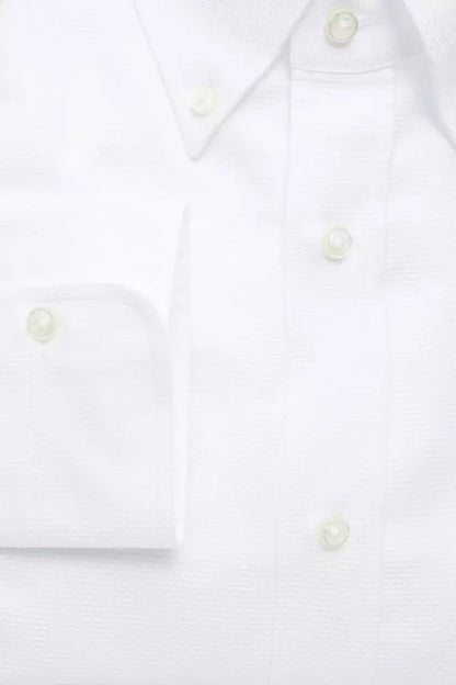 Robert Friedman White Cotton Men Shirt by Robert Friedman