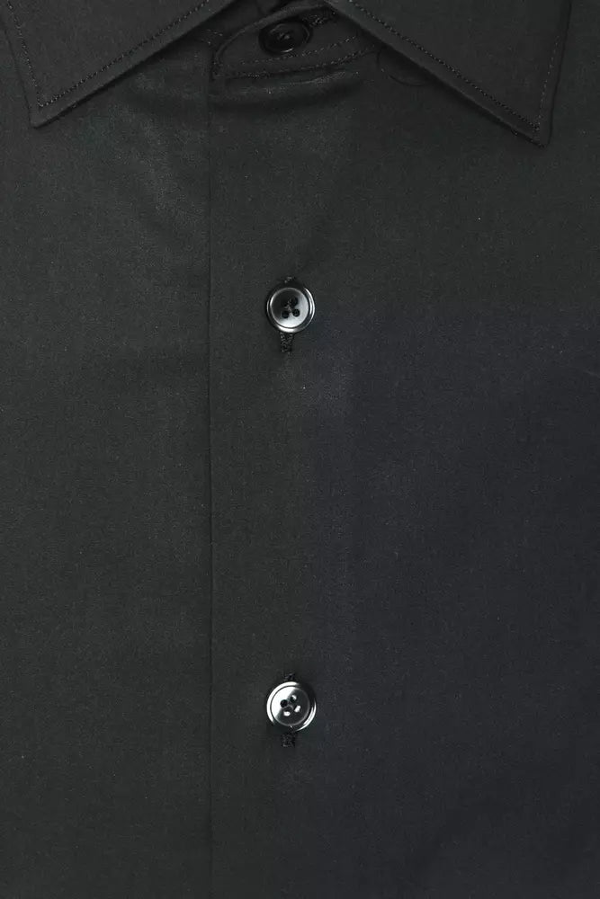 Robert Friedman Gray Cotton Men Shirt by Robert Friedman