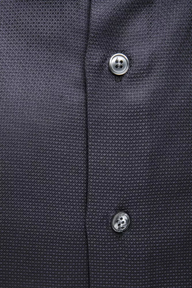 Robert Friedman Blue Cotton Men Shirt by Robert Friedman