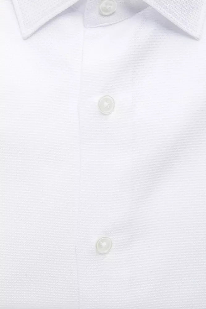 Robert Friedman White Cotton Men's Shirt by Robert Friedman