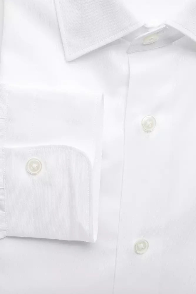 Robert Friedman White Cotton Men's Shirt by Robert Friedman