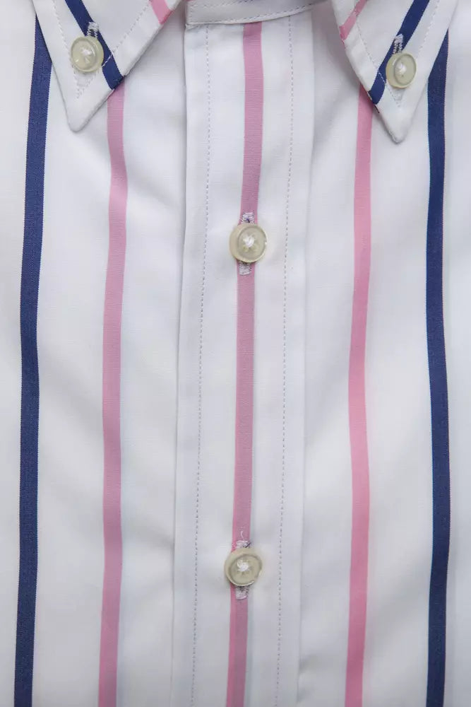 Robert Friedman White Cotton Men Shirt by Robert Friedman