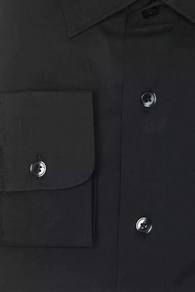 Robert Friedman Gray Cotton Men Shirt by Robert Friedman