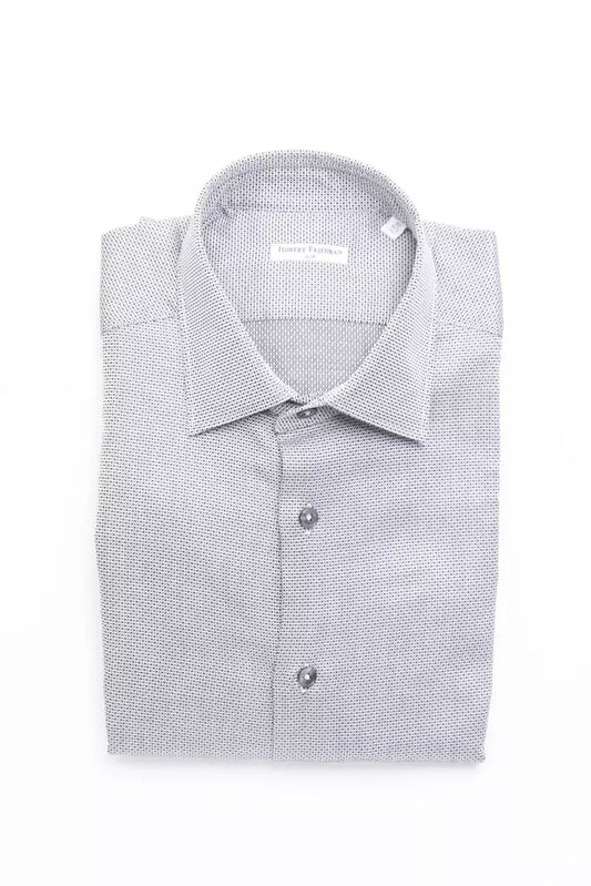 Robert Friedman Beige Cotton Men Shirt by Robert Friedman