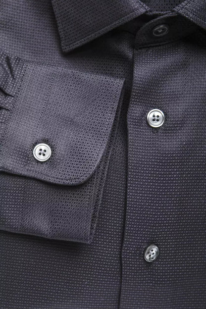 Robert Friedman Blue Cotton Men Shirt by Robert Friedman