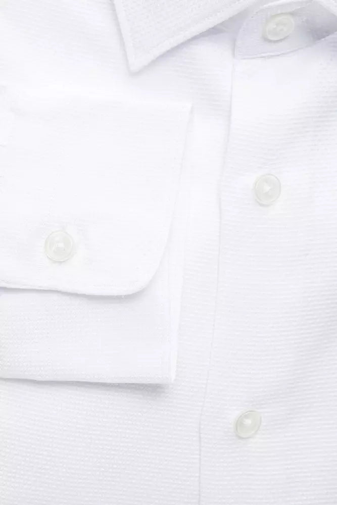 Robert Friedman White Cotton Men's Shirt by Robert Friedman