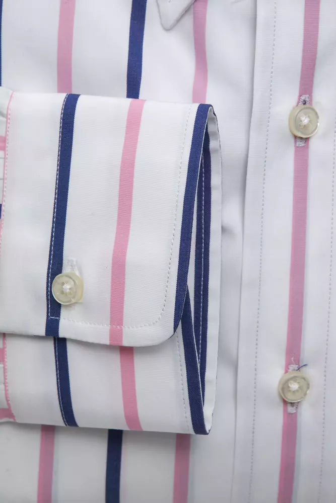Robert Friedman White Cotton Men Shirt by Robert Friedman