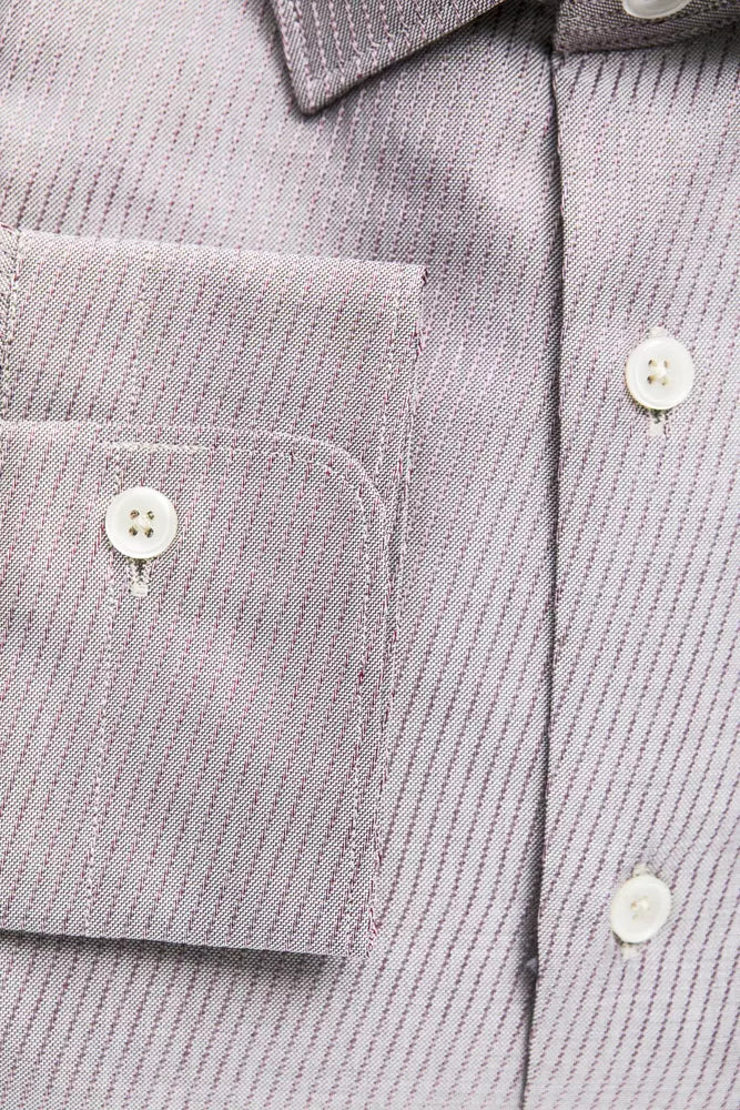 Robert Friedman Beige Cotton Men Shirt by Robert Friedman