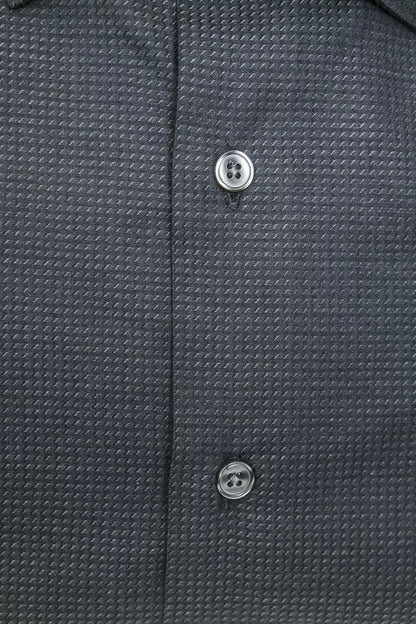 Robert Friedman Black Cotton Men Shirt by Robert Friedman