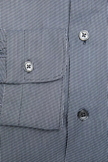 Robert Friedman Blue Cotton Men's Shirt by Robert Friedman