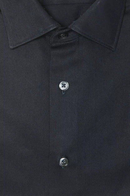 Robert Friedman Black Cotton Men Shirt by Robert Friedman