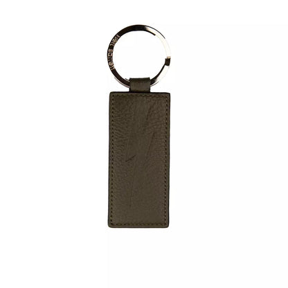 Porte-clés homme en cuir vert Neil Barrett