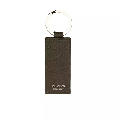 Porte-clés homme en cuir vert Neil Barrett