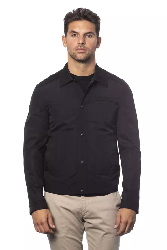 Blouson aviateur en coton noir Verri pour homme