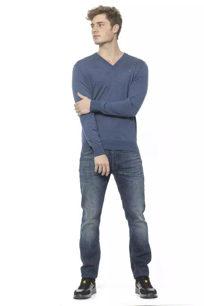 Billionaire Italian Couture Elegant Cashmere V-Neck Men's Sweater by Billionaire Italian Couture