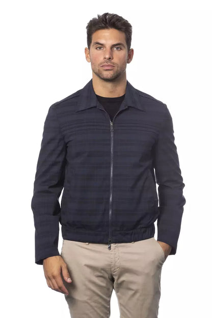 Blouson Bomber Homme En Laine Bleu Verri