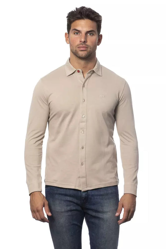 Verri Beige Cotton Men Shirt by Verri
