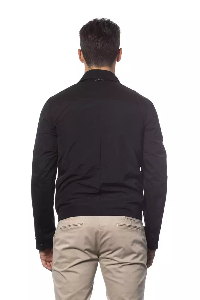 Blouson aviateur en coton noir Verri pour homme