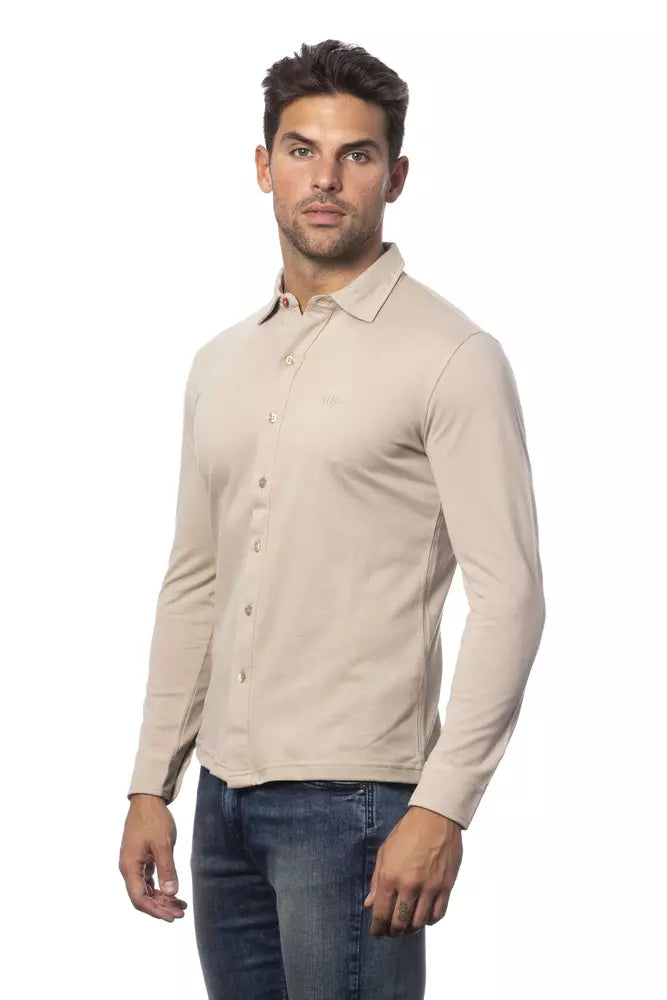Verri Beige Cotton Men Shirt by Verri