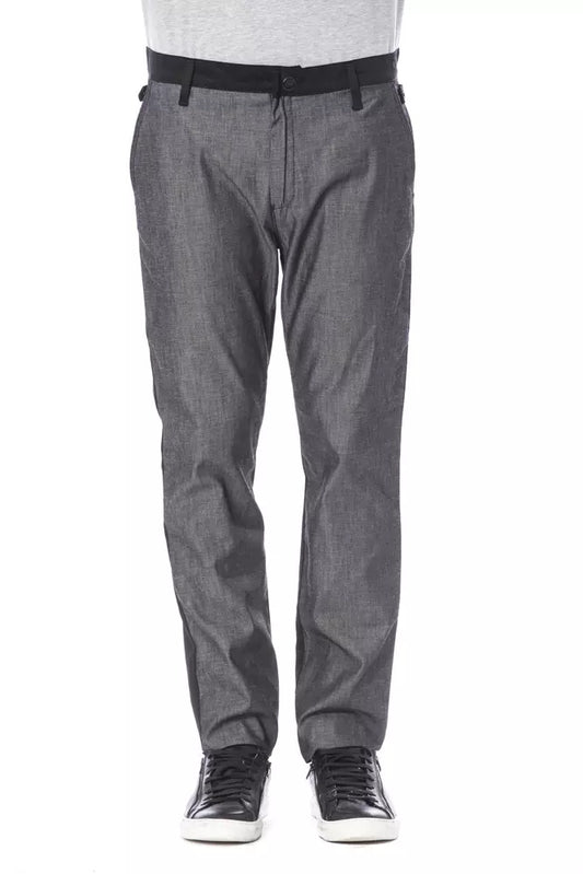 Pantalon homme en coton noir Verri