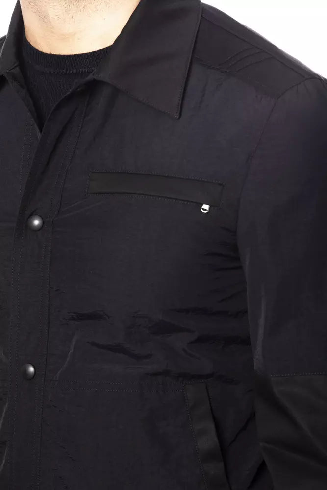Blouson aviateur en coton noir Verri pour homme