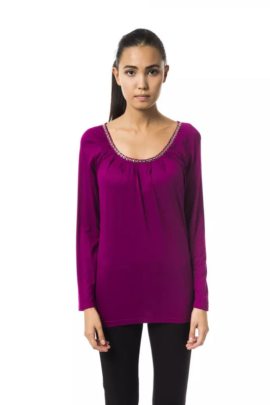 T-shirt femme en viscose violet BYBLOS
