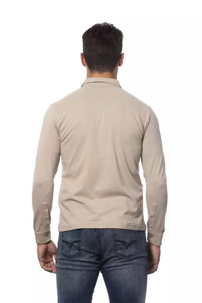 Verri Beige Cotton Men Shirt by Verri