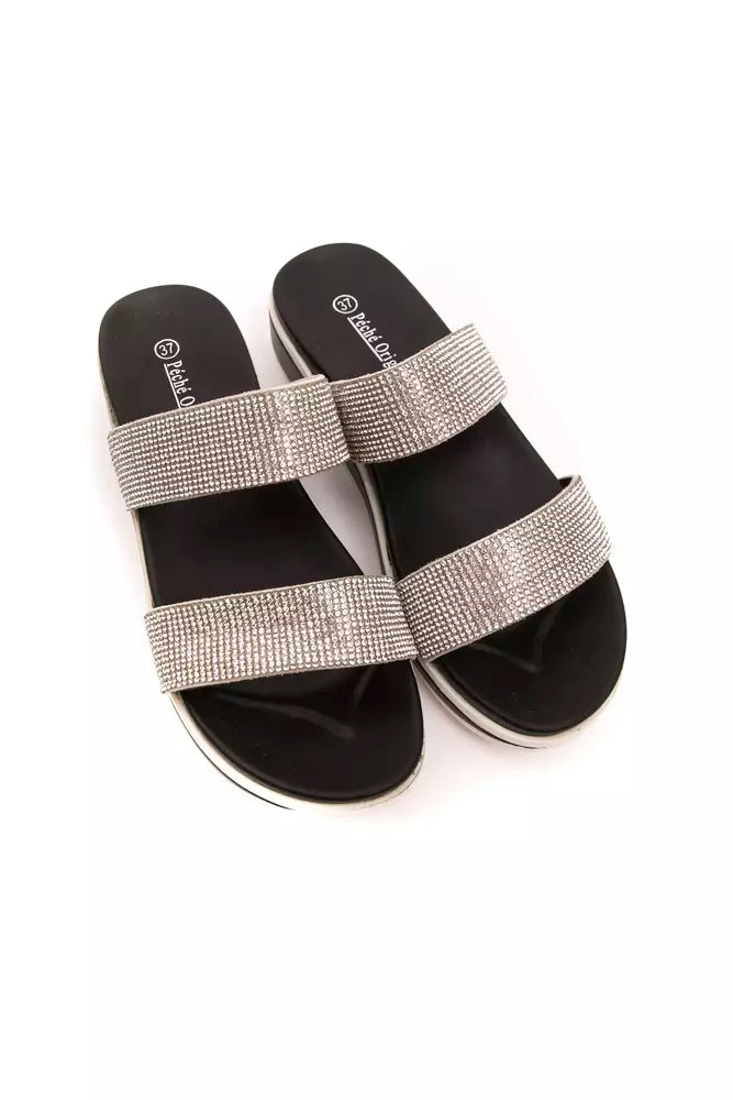 Péché Original Silver Textile Women Sandal