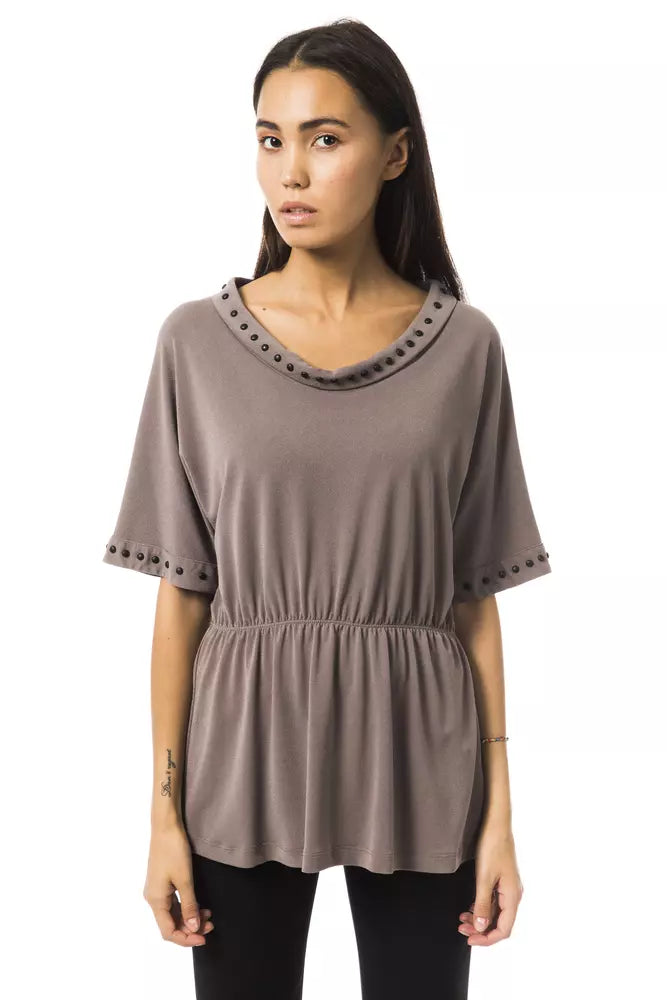 T-shirt femme en polyester gris BYBLOS