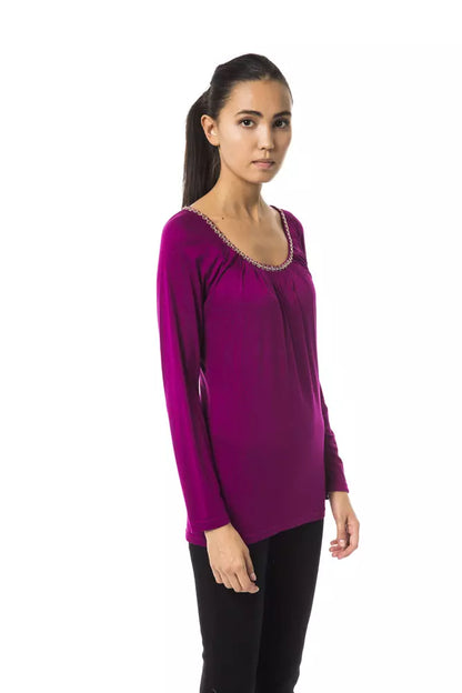 T-shirt femme en viscose violet BYBLOS