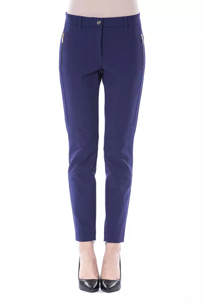 BYBLOS Blue Polyester Women Pants by BYBLOS