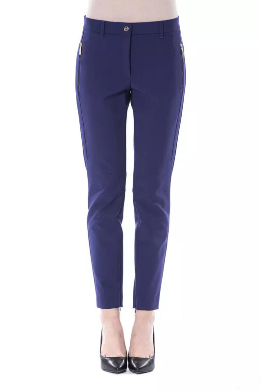 BYBLOS Blue Polyester Women Pants by BYBLOS