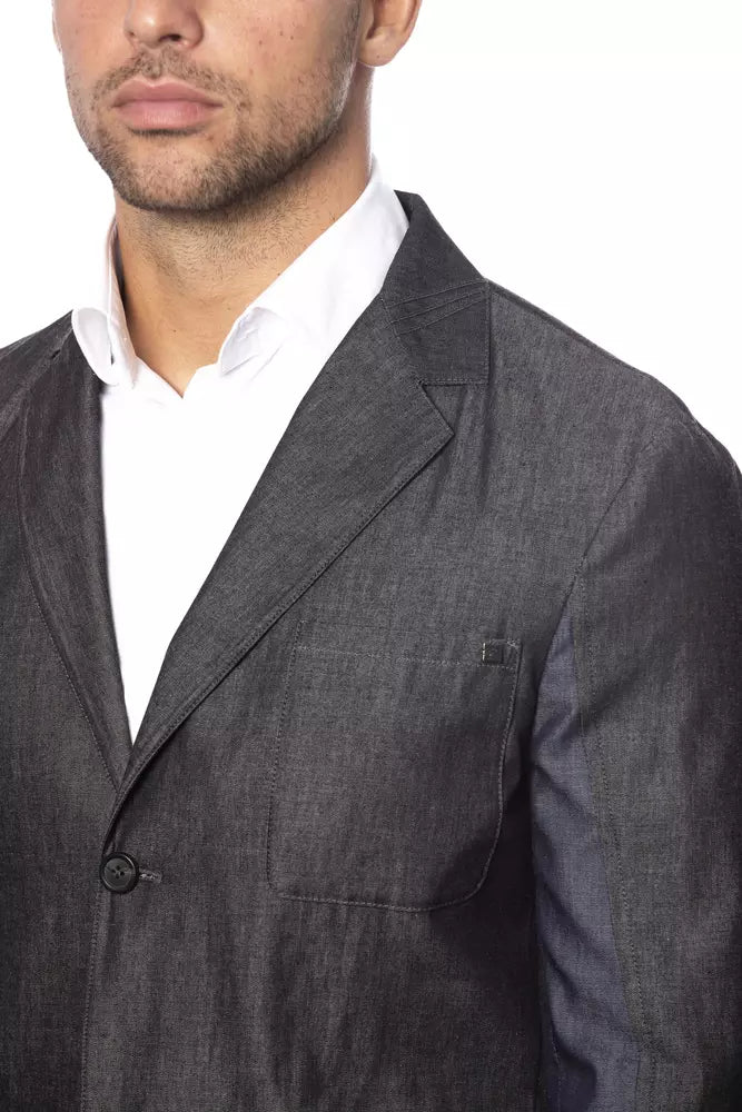 Blazer homme en coton gris Verri