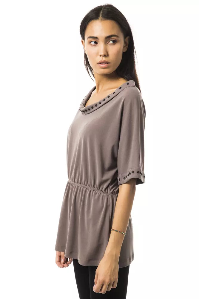T-shirt femme en polyester gris BYBLOS