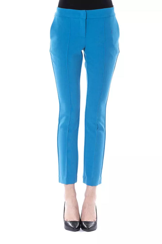 BYBLOS Light Blue Polyester Women Pant by BYBLOS