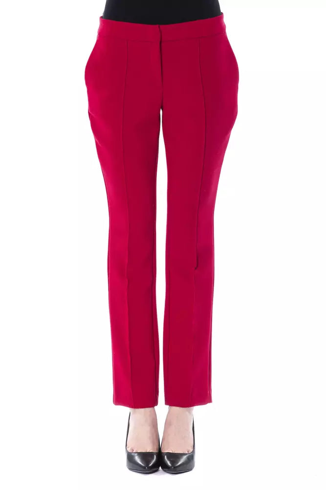 BYBLOS Fuchsia Polyester Women Pant by BYBLOS