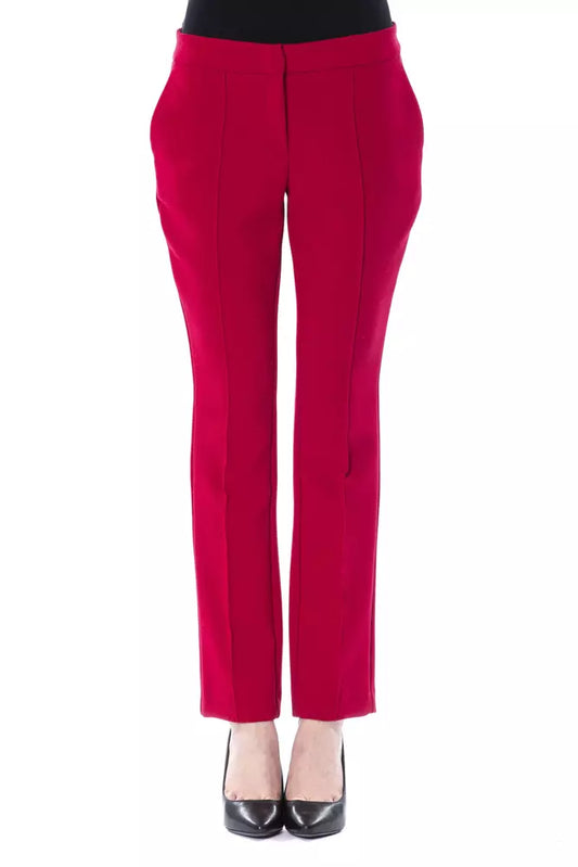 BYBLOS Fuchsia Polyester Women Pant by BYBLOS