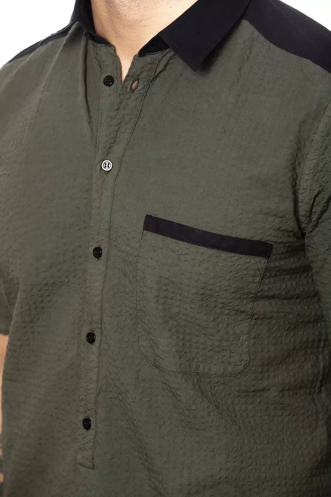 Verri Army Cotton Men Shirt by Verri