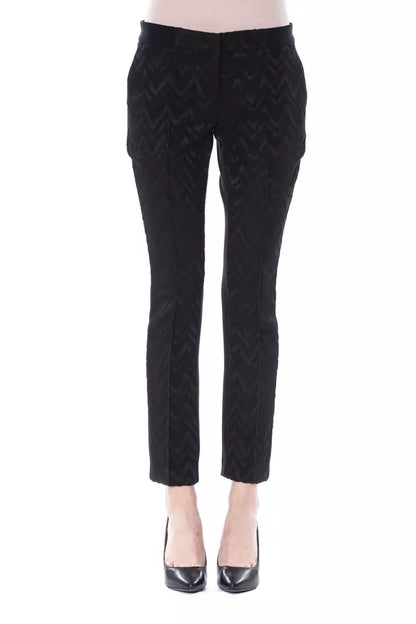 BYBLOS Black Marabou Women Pants by BYBLOS