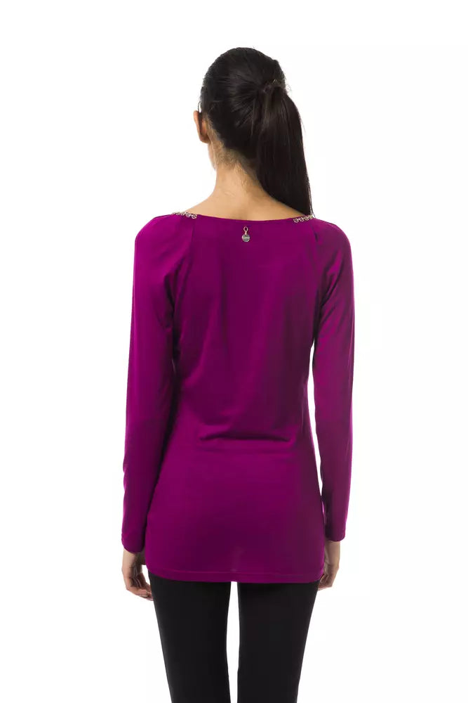 T-shirt femme en viscose violet BYBLOS