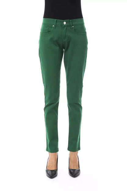 BYBLOS Green Cotton Women Pants by BYBLOS