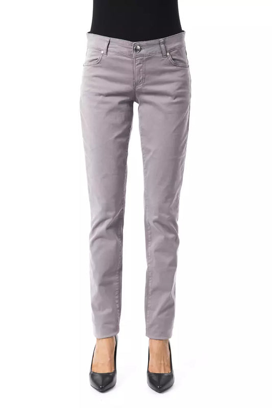 BYBLOS Gray Cotton Women Pants by BYBLOS