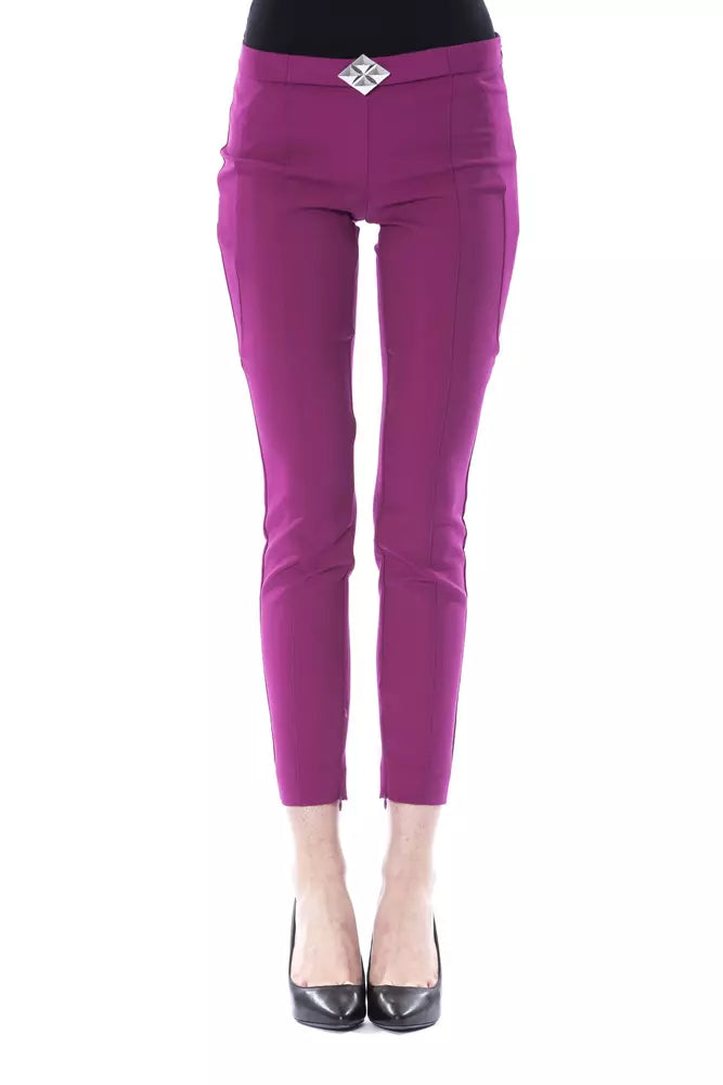 BYBLOS Purple Polyester Women Pants by BYBLOS