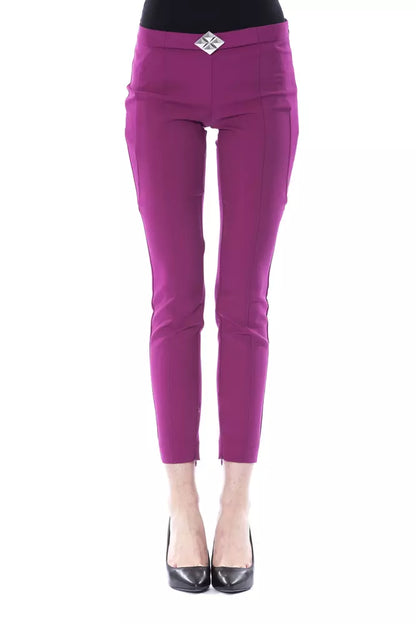 BYBLOS Purple Polyester Women Pants by BYBLOS